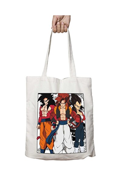 ART HEDİYE GOKU VEGETA GOGETA SSJ - حقيبة كتف مطبوعة دائمة قابلة للغسل