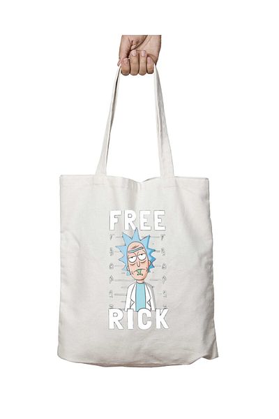 ART HEDİYE Rick Free White - Πλενόμενη τυπωμένη μόνιμη τσάντα