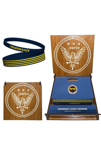 Fenerbahçe Licensed Gift Bracelet with Wooden Box