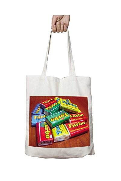 ART HEDİYE Turbo Gum - Nostalgia Two Sided Permanent Printed Washable Shoulde...