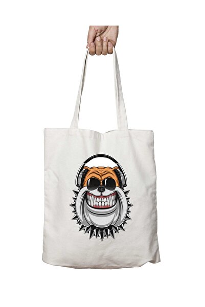 ART HEDİYE حقيبة كتف بولدوج المضحكة القابلة للغسل - مطبوعة على الجانبين بشكل ...