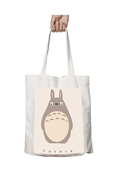 ART HEDİYE شخصية الرسوم المتحركة Totoro - حقيبة قابلة للغسل مطبوعة على الجانبين
