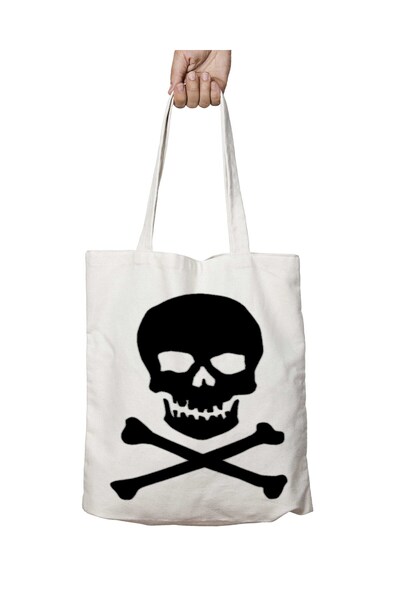 ART HEDİYE حقيبة كتف مطبوعة على الجانبين قابلة للغسل من Skull-PNG-HD للمدرسة ...