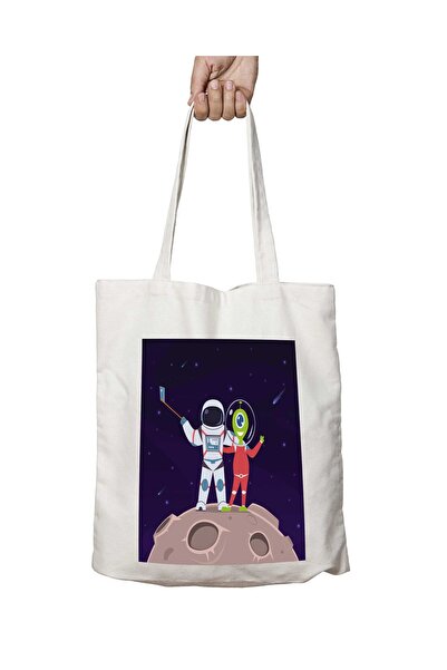 ART HEDİYE حقيبة كتف طويلة - نمط رائد فضاء وسيلفي، تدوم طويلاً وقابلة للغسل