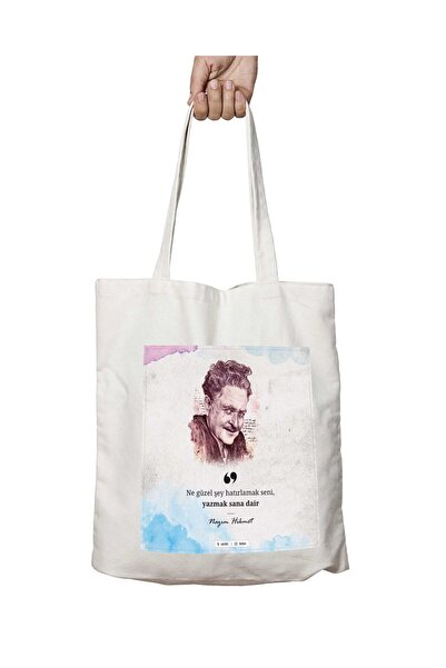ART HEDİYE Назім Хікмет Писати Тобі - Двосторонній міцний друкований плечовий...
