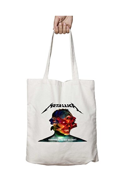 ART HEDİYE ميتاليكا هاردويرد - حقيبة قابلة للغسل بطباعة دائمة على الجانبين