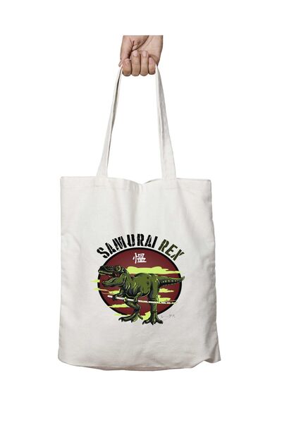 ART HEDİYE SAMURAi REX Washable Lasting Printed Shoulder Tote Bag - for Beach...