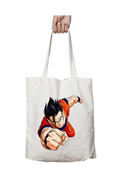 ART HEDİYE Son Gohan Goku Printed - Washable Lasting Shoulder Tote Bag, Two S...