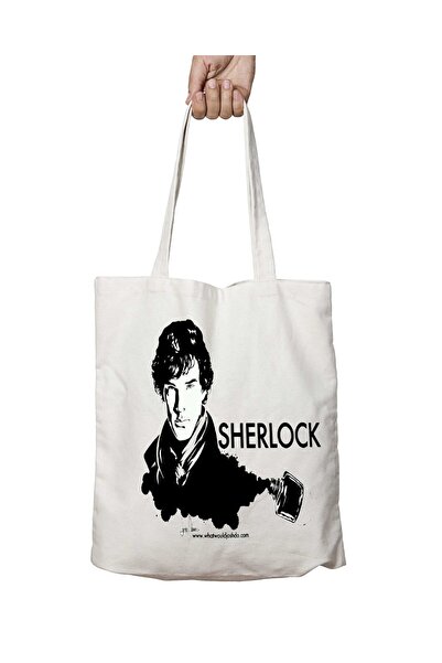 ART HEDİYE شيرلوك هولمز 2 - حقيبة دائمة مطبوعة قابلة للغسل