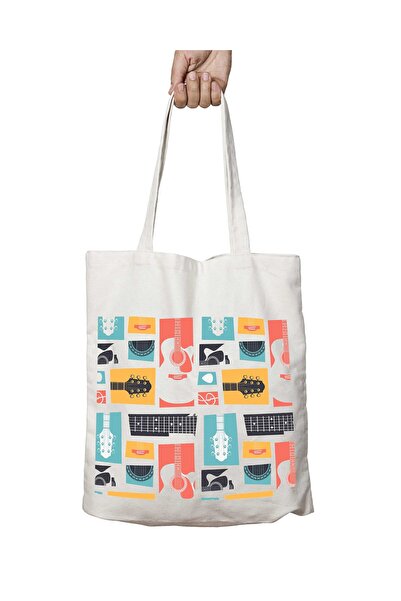 ART HEDİYE موسيقى الموسيقى - صورة جيتار، حقيبة قابلة للغسل، طباعة دائمة على ا...