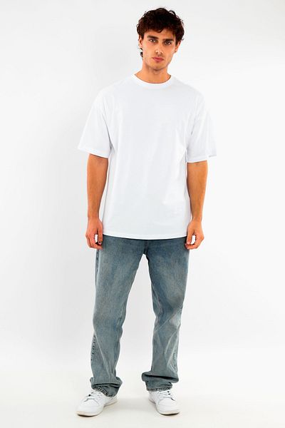 Trend42plus Μπλουζάκι μεγάλου μεγέθους Oversize Fit 100% βαμβακερό λευκό