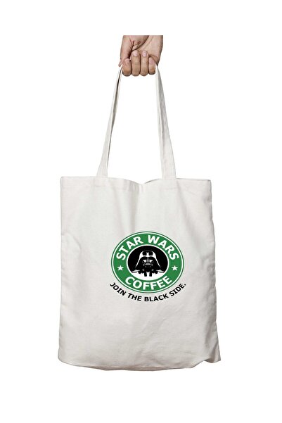 ART HEDİYE حقيبة مطبوعة دائمة قابلة للغسل من ستار وورز - قهوة على الجانبين