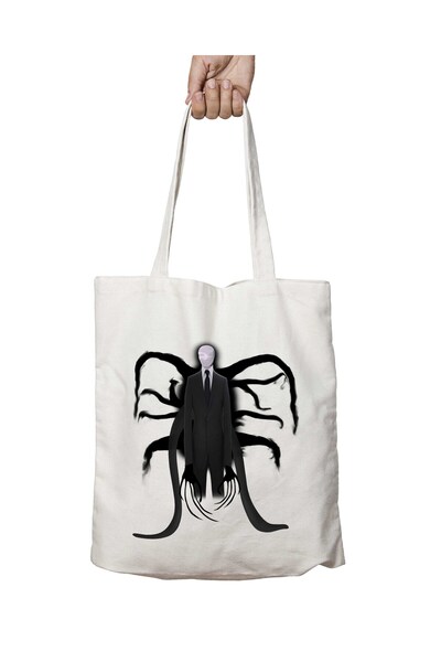 ART HEDİYE حقيبة Slender Man مطبوعة قابلة للغسل - صورة PNG دائمة على الجانبين...
