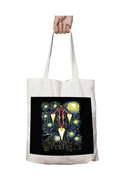 ART HEDİYE Van Gogh Starry Iron Avengers Iron Man - حقيبة مطبوعة قابلة للغسل،...