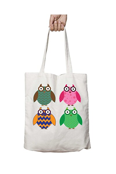 ART HEDİYE حقيبة كتف مدرسية للشاطئ من Owl 2 Colorful Owls مطبوعة بشكل دائم عل...