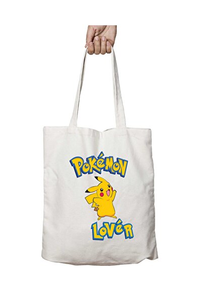 ART HEDİYE بوكيمون لوفر بيكاتشو - حقيبة كتف مطبوعة دائمة قابلة للغسل