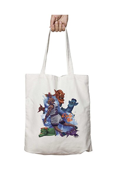 ART HEDİYE Ople Space Jam - Washable School and Beach Bag, Two Sides Permanen...