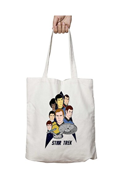 ART HEDİYE سلسلة الرسوم المتحركة Star Trek - حقيبة كابتن كيرك وسبوك مطبوعة على الجانبين وقابلة للغسل