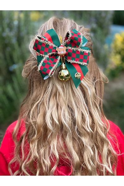 QUEEN AKSESUAR New Year Christmas Special Design Bulk Cute Teddy Bear Adult Children's Buckle Bow Clip Buckle
