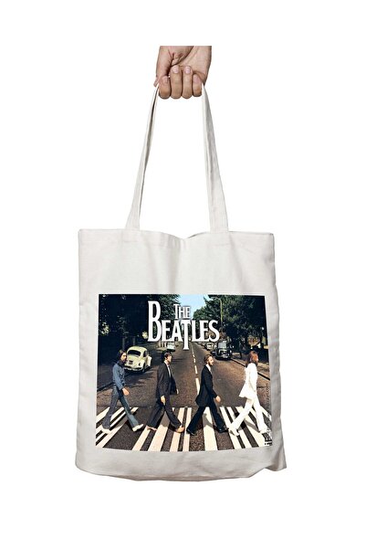ART HEDİYE The Beatles Abbey Road Washable Shoulder Tote Bag - Διαρκής εκτύπωση σε δύο όψεις