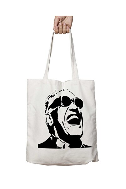 ART HEDİYE حقيبة راي تشارلز مطبوعة قابلة للغسل - تدوم على الجانبين