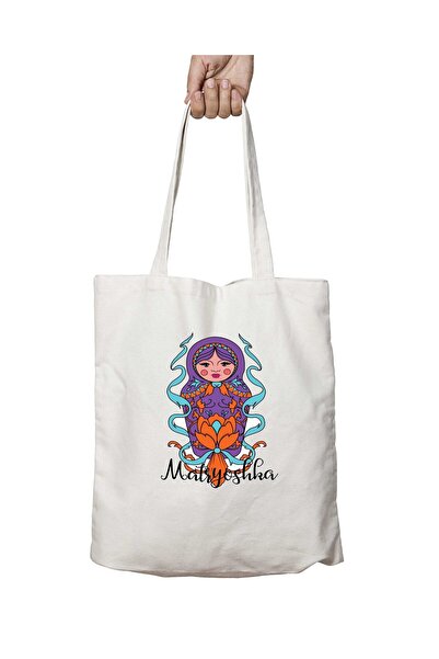 ART HEDİYE Μόνιμη τυπωμένη τσάντα Matryoshka που πλένεται - Δύο όψεις