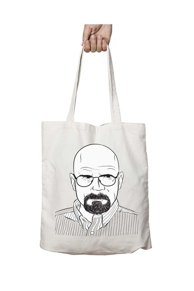 ART HEDİYE حقيبة Breaking Bad Walter White Line Art قابلة للغسل - طباعة دائمة...