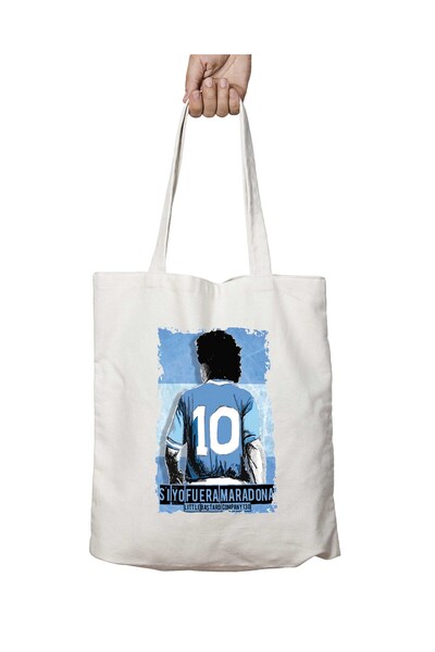 ART HEDİYE Maradona Printed Two Sides Washable Bag