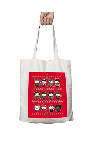 ART HEDİYE Supernatural A Happy Spn Holiday - Geantă imprimată permanentă lavabilă