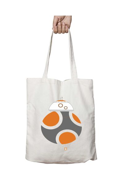 ART HEDİYE Robô BB-8 Washable Printed Shoulder Tote Bag for School and Beach ...