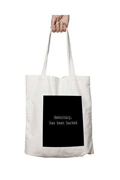 ART HEDİYE Mr Robot Hacktive DemocracY - Washable Shoulder Tote Bag, Two Side...