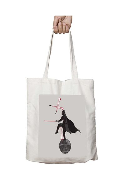 ART HEDİYE Star Wars Vader Lightsaber Death Star Darth Juggler Πλενόμενη τσάντα - Διαρκής εκτύπωση σε δύο όψεις
