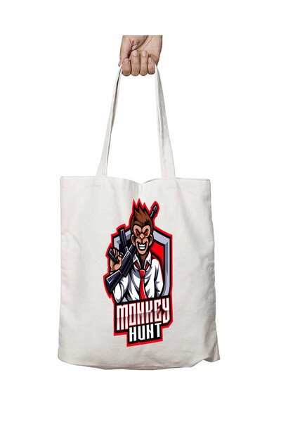 ART HEDİYE Monkey Hunt II - Мийка сумка з принтом, двосторонній