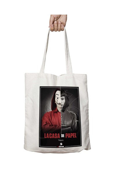 ART HEDİYE La Casa De Papel Tokyo - حقيبة قابلة للغسل مطبوعة على الجانبين