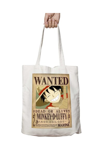 ART HEDİYE Wanted Luffy Anime - حقيبة كتف قابلة للغسل ومطبوعة على الجانبين
