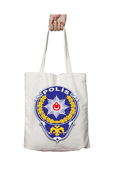 ART HEDİYE Logo policije Sa deznom - Perivo i stalni Štampano Torba