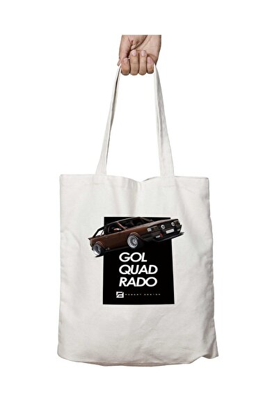 ART HEDİYE Volkswagen Gol Quadrado Stance - Washable Shoulder Tote Bag, Perma...
