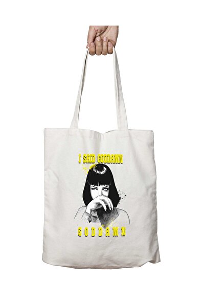 ART HEDİYE Pulp Fiction 3 - حقيبة قابلة للغسل بطباعة دائمة على الجانبين
