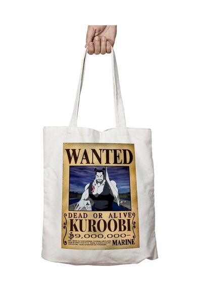 ART HEDİYE Wanted Kuroobi Anime Patterned - Two Sided Permanent Washable Bag