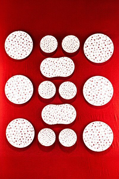 Bambum Pera Love - 14 Parça Porselen Kahvaltı Takımı