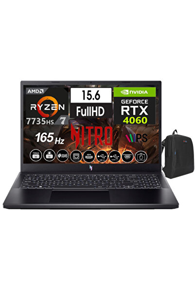 ACER Nitro V15  7735HS 32GB DDR5 1TB SSD Freedos 15.6" Fhd 165Hz 8GB RTX4060 ...