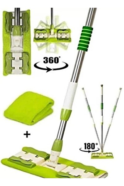 Single ( 1 Adet Yedek Bez Hediyeli ) Yer Fayans Duvar Yüzey Temizlik Mikrofib...