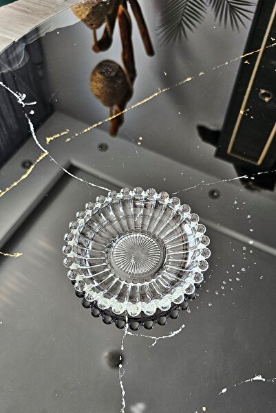 Gülümseten Avm 6-Piece Glass Bead Tea Plate| Glass Crystal Bead Tea Plate