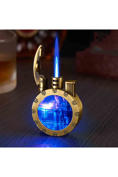 Genel Markalar Yeni Sezon Yaratıcı Retro Şeffaf Gaz Göstergeli Jet Alevli Gaz...