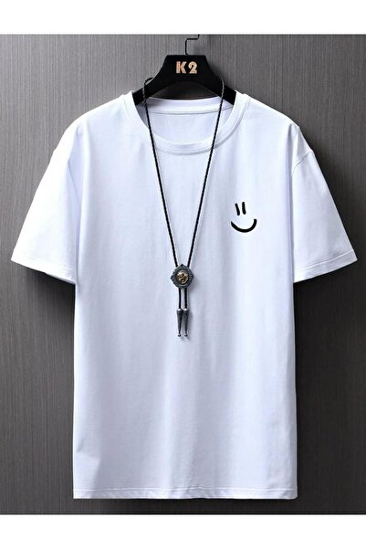 MEİLİFENG Μπλουζάκι Unisex Oversize - Μικρό Smile Printed