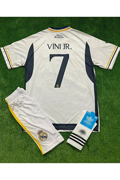 After Party Real Madirid 2024/25 Yeni Sezon Vini Jr.çocuk Forması 4lü Set (ÇORAP BİLEKLİK HEDİYELİ)