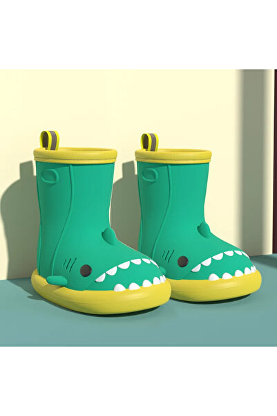 ega collection Shark Çizme Çocuk Yağmur Çizmesi EVA Rahat ve Kaymaz Taban