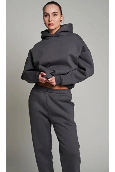 CAST COLLECTİON Hanorac oversize pentru femei antracit