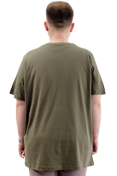 ModeXL Men's KHaki T-shirt - Crew Neck, Soft TextUre, Printed, Mode XL, U24083