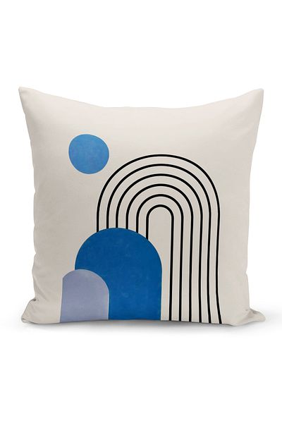 Bertille Home Seria Husă de pernă cu imprimare digitală minimalistă pe două fețe